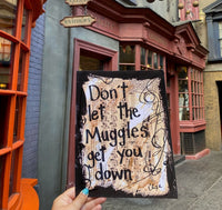 HARRY POTTER "Don't let the Muggles get you down" - CANVAS