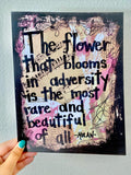 MULAN "The flower that blooms in adversity is the most rare and beautiful of all" - CANVAS