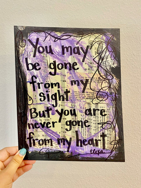 WINNIE THE POOH "You are never gone from my heart" - CANVAS