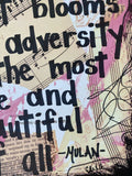 MULAN "The flower that blooms in adversity is the most rare and beautiful of all" - CANVAS