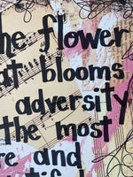 MULAN "The flower that blooms in adversity is the most rare and beautiful of all" - CANVAS