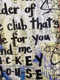 MICKEY MOUSE CLUB "Who's the leader of the club that's made for you and me" - ART