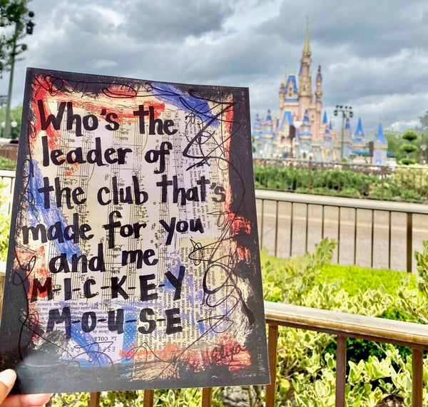 MICKEY MOUSE CLUB "Who's the leader of the club that's made for you and me" - CANVAS