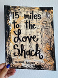 B52'S "15 miles to the love shack" - ART PRINT