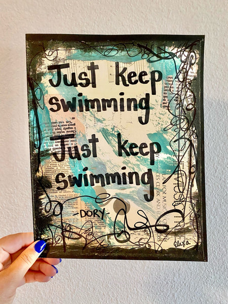 FINDING NEMO "Just keep swimming" - ART PRINT