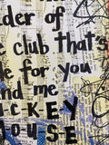 MICKEY MOUSE CLUB "Who's the leader of the club that's made for you and me" - CANVAS