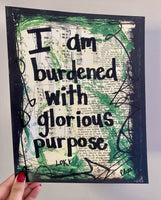 LOKI "I am burdened with glorious purpose" - ART PRINT