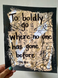 STAR TREK "To boldly go where no one has gone before" - CANVAS