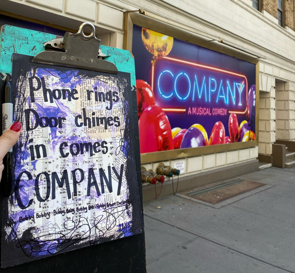 COMPANY "Phone rings, door chimes in comes company" - CANVAS