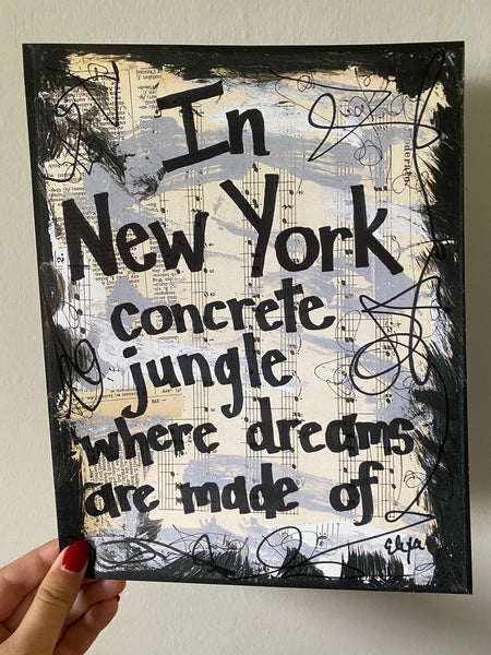 ALICIA KEYS JAY Z "In New York concrete jungle where dreams are made of" - ART