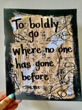 STAR TREK "To boldly go where no one has gone before" - CANVAS