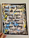 THE BEATLES "And our friends are all aboard many more of them live next door and the band began to play" - CANVAS