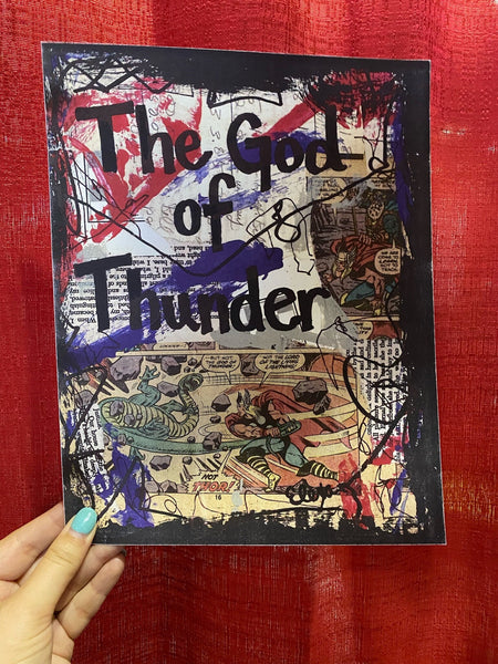 THOR "The God of Thunder" - Comic Book ART PRINT