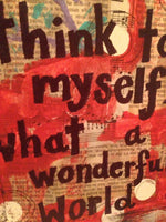 LOUIS ARMSTRONG "And I think to myself, what a wonderful world" - CANVAS