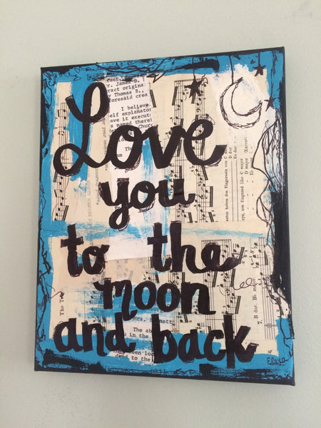 LOVE "Love you to the moon and back" - CANVAS