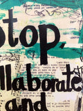 VANILLA ICE "Stop collaborate and listen" - ART PRINT