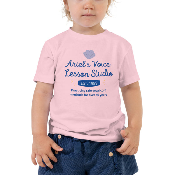 Ariel little mermaid disney princess voice lessons kids t-shirt children's pink disney world Toddler Short Sleeve Tee