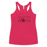 Joy to the world Epcot Disney World holidays shirt ladies clothing tank top Women's Racerback Tank