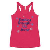 Dashing through the snoap Disney world florida christmas Women's Racerback Tank